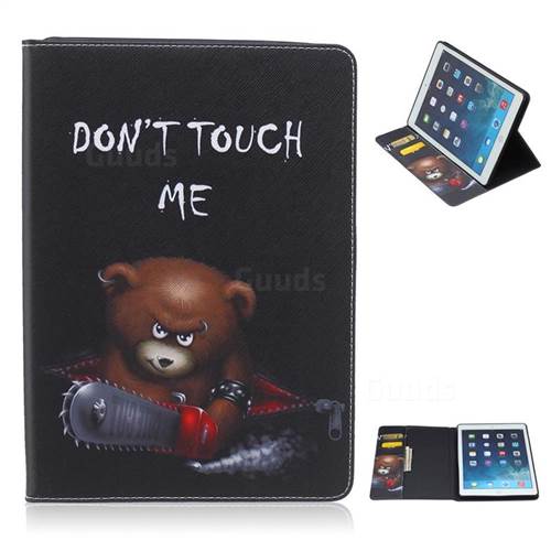 Chainsaw Bear Folio Stand Leather Wallet Case for iPad Air / iPad 5