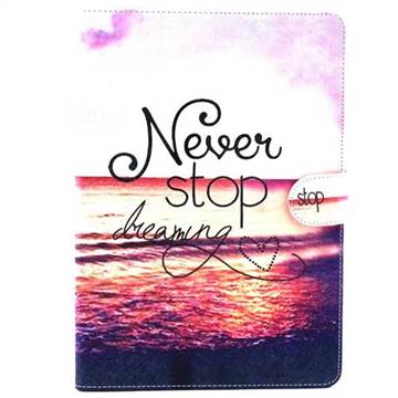 Never Stop Dreaming Folio Flip Stand Leather Wallet Case for iPad Air / iPad 5