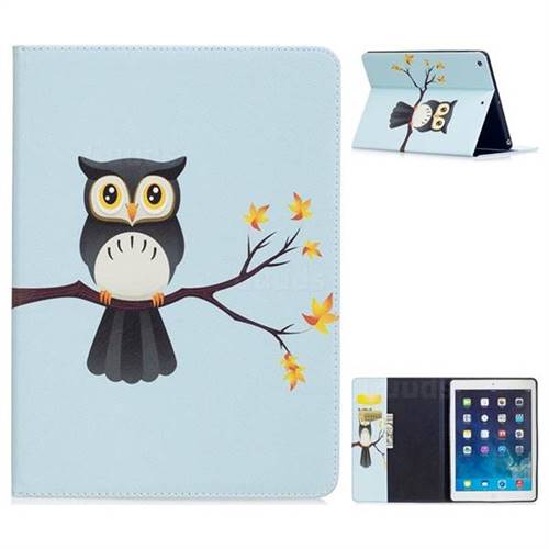 Owl on Tree Folio Stand Leather Wallet Case for iPad Air iPad5