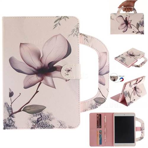 Magnolia Flower Handbag Tablet Leather Wallet Flip Cover for iPad Air iPad5