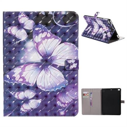 Pink Butterfly 3D Painted Tablet Leather Wallet Case for iPad Air iPad5