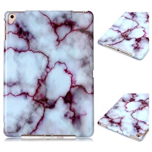 Bloody Lines Marble Clear Bumper Glossy Rubber Silicone Phone Case for iPad Air 2 iPad6