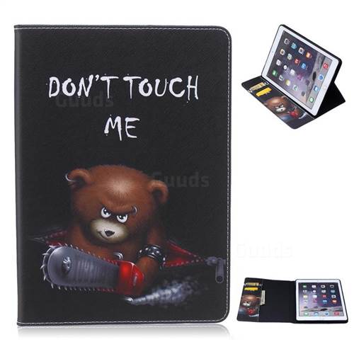Chainsaw Bear Folio Stand Leather Wallet Case for iPad Air 2 / iPad 6