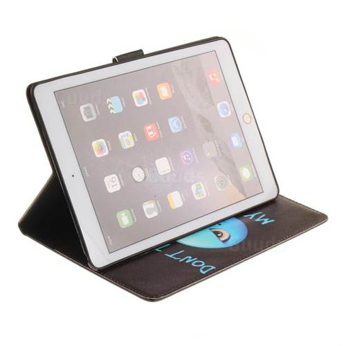 Not Touch My Phone Painting Tablet Leather Wallet Flip Cover for iPad
