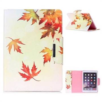 Maple Leaves Folio Flip Stand Leather Wallet Case for iPad Air 2 iPad6