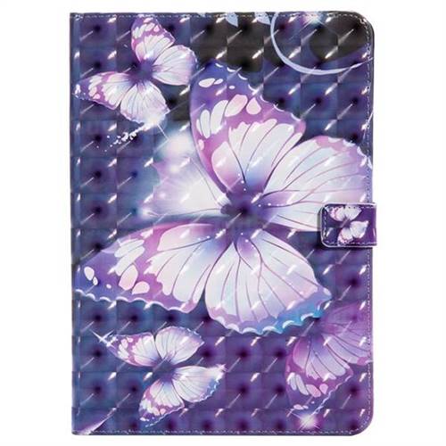 Pink Butterfly 3D Painted Tablet Leather Wallet Case for iPad Air 2