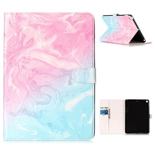 Pink Green Marble Folio Flip Stand PU Leather Wallet Case for iPad Pro 9.7 2017 9.7 inch
