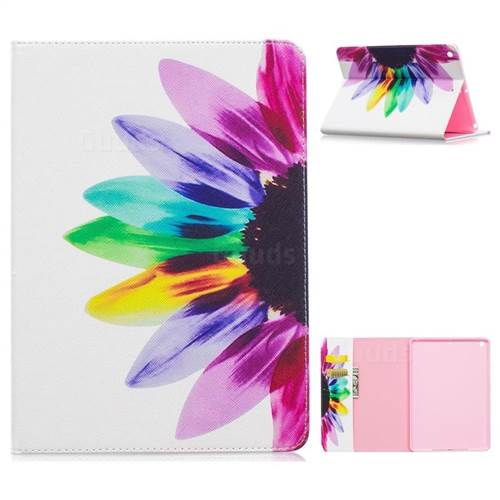 Seven-color Flowers Folio Stand Leather Wallet Case for iPad Pro 9.7 2017 9.7 inch