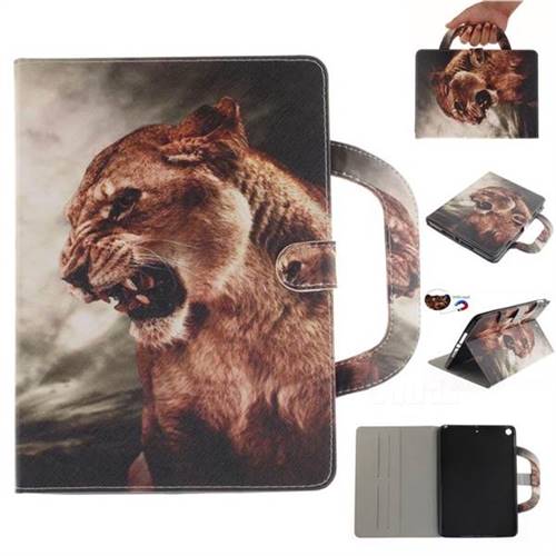 Majestic Lion Handbag Tablet Leather Wallet Flip Cover for iPad 9.7 2017 9.7 inch