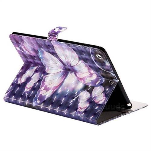 Pink Butterfly 3D Painted Tablet Leather Wallet Case for iPad 9.7 2017
