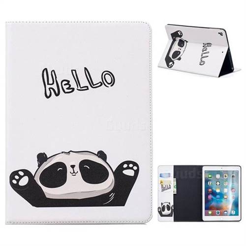 Hello Panda Folio Stand Tablet Leather Wallet Case for iPad 9.7 2017 9.7 inch