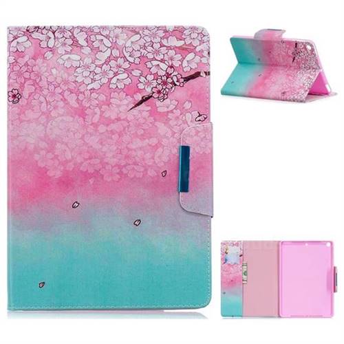 Gradient Flower Folio Flip Stand Leather Wallet Case for iPad 9.7 2017 9.7 inch