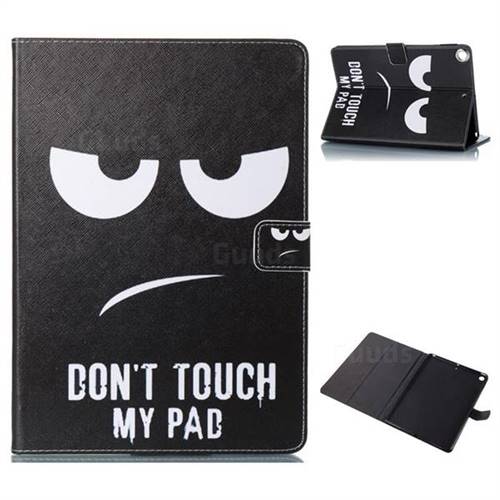 Do Not Touch My Phone Folio Stand Leather Wallet Case for iPad 9.7 2017 9.7 inch