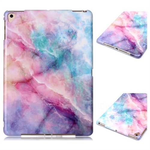 Dream Green Marble Clear Bumper Glossy Rubber Silicone Phone Case for Apple iPad 9.7 (2018)