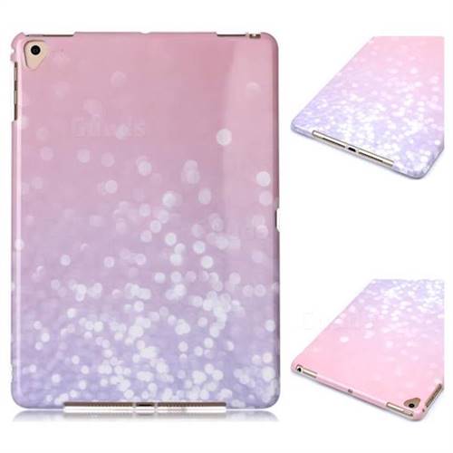 Glitter Pink Marble Clear Bumper Glossy Rubber Silicone Phone Case for Apple iPad 9.7 (2018)