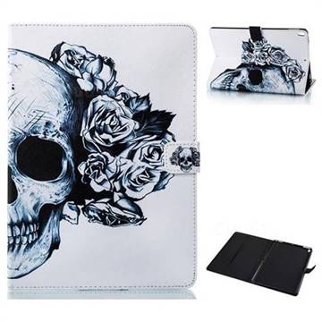 Skull Flower Folio Stand Leather Wallet Case for iPad Air (3rd Gen) 10.5 2019