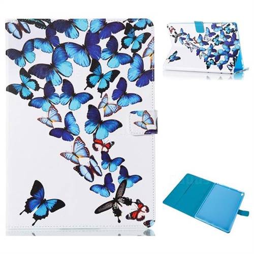 Blue Vivid Butterflies Folio Stand Leather Wallet Case for iPad Air (3rd Gen) 10.5 2019