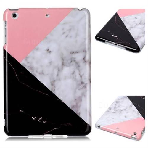 Tricolor Marble Clear Bumper Glossy Rubber Silicone Phone Case for iPad Mini 1 2 3