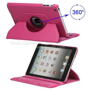 360 Degree Rotation Leather Case with Elastic Strap for iPad Mini