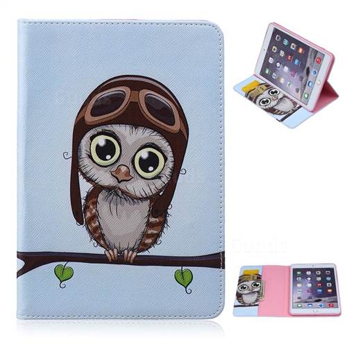 Folio Stand Leather Wallet Case for iPad Mini / iPad Mini 2 / iPad Mini 3 - Owl Pilots