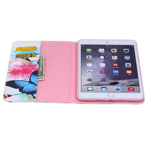 Vivid Flying Butterflies Folio Stand Leather Wallet Case for iPad Mini