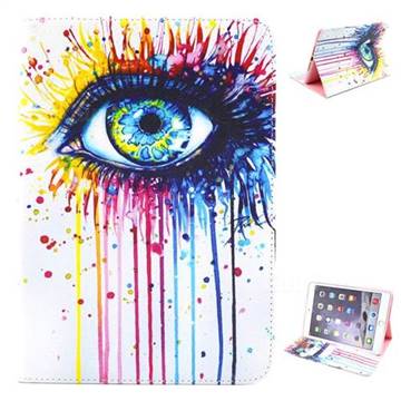 Eye Painting Folio Stand Leather Wallet Case for iPad Mini / iPad Mini 2 / iPad Mini 3