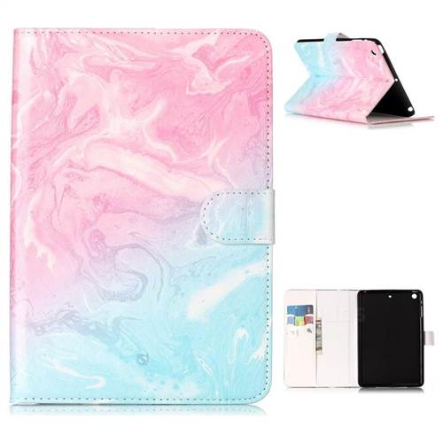 Pink Green Marble Folio Flip Stand PU Leather Wallet Case for iPad Mini 1 2 3