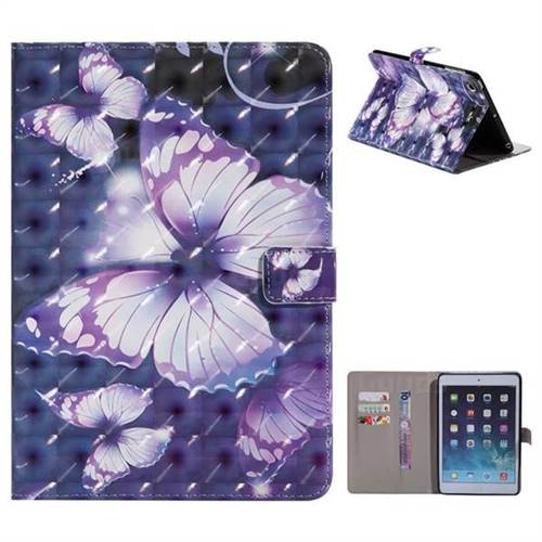 Pink Butterfly 3D Painted Tablet Leather Wallet Case for iPad Mini 1 2