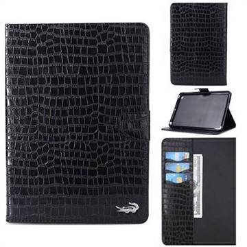 Retro Crocodile Tablet Leather Wallet Flip Cover for iPad Mini 1 2 3 - Black