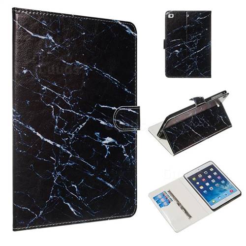 Black Marble Smooth Leather Tablet Wallet Case for iPad Mini 1 2 3