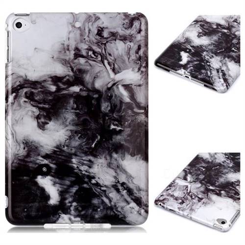 Smoke Ink Painting Marble Clear Bumper Glossy Rubber Silicone Phone Case for iPad Mini 4