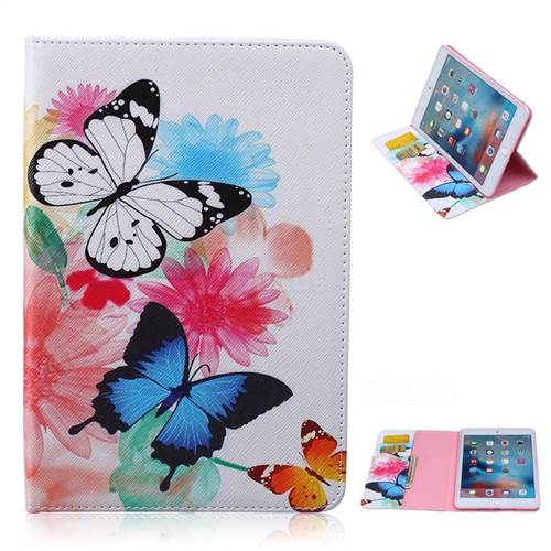 Vivid Flying Butterflies Folio Stand Leather Wallet Case for iPad Mini 4