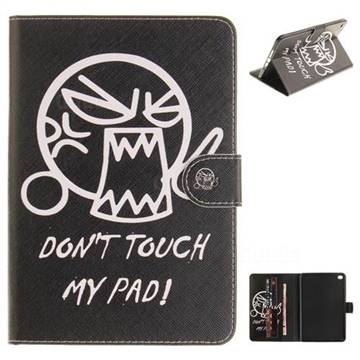 Do Not Touch Me Painting Tablet Leather Wallet Flip Cover for iPad Mini 4