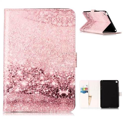 Glittering Rose Gold Folio Flip Stand PU Leather Wallet Case for 