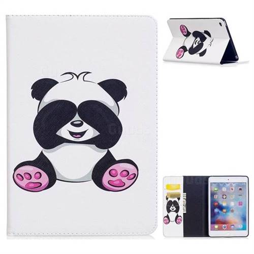 Lovely Panda Folio Stand Leather Wallet Case for iPad Mini 4