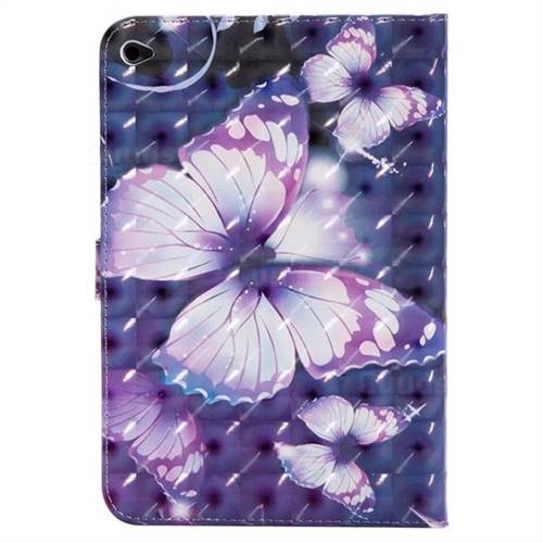 Pink Butterfly 3D Painted Tablet Leather Wallet Case for iPad Mini 4