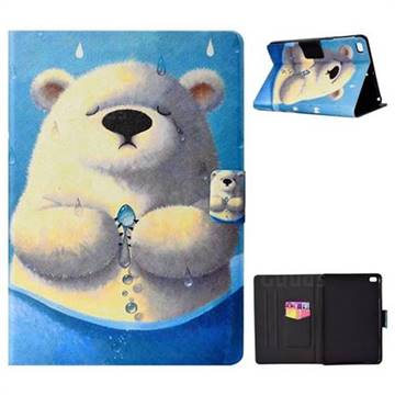 Polar Bear Stand Painted Tablet Leather Case for iPad Mini 4