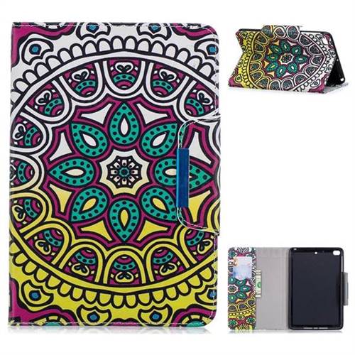Sun Flower Folio Flip Stand Leather Wallet Case for iPad Mini 4