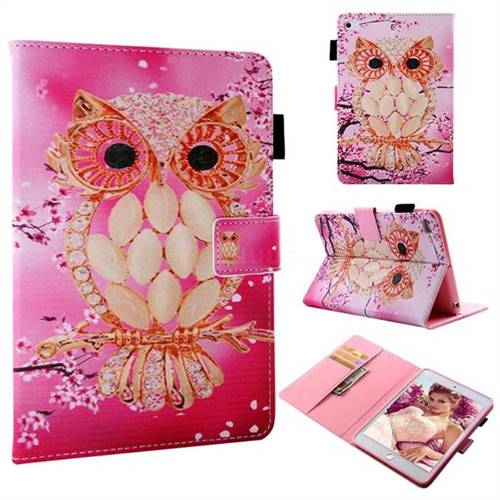 Petal Owl Folio Stand Leather Wallet Case for iPad Mini 4