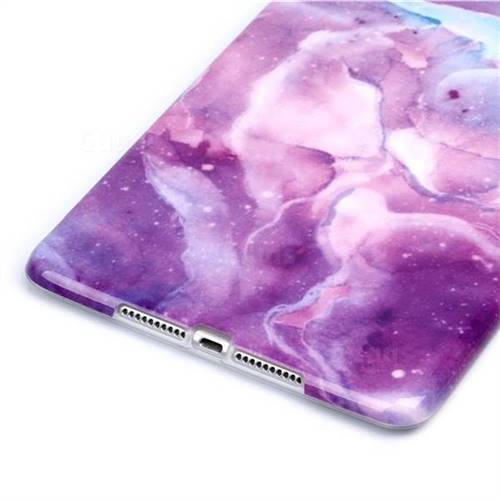 Dream Purple Marble Clear Bumper Glossy Rubber Silicone Phone Case for