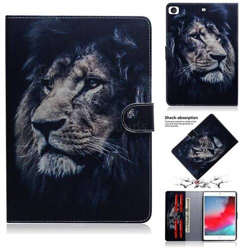 Lion Face Painting Tablet Leather Wallet Flip Cover for iPad Mini 5 Mini5