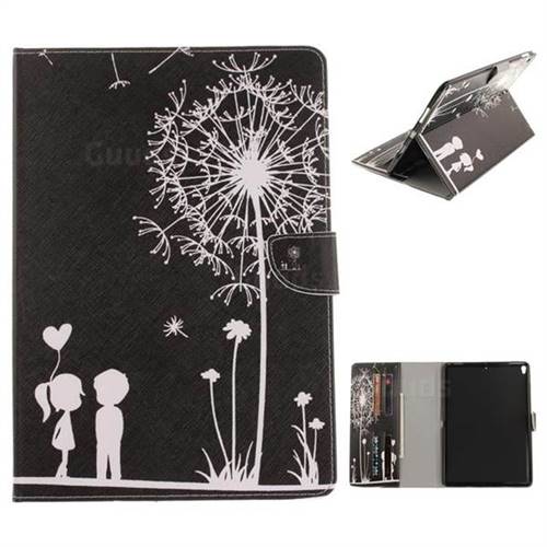 Black Dandelion Painting Tablet Leather Wallet Flip Cover for iPad Pro 10.5