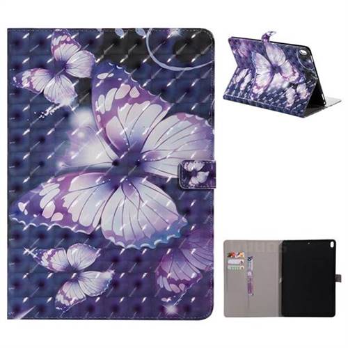 Pink Butterfly 3D Painted Tablet Leather Wallet Case for iPad Pro 10.5