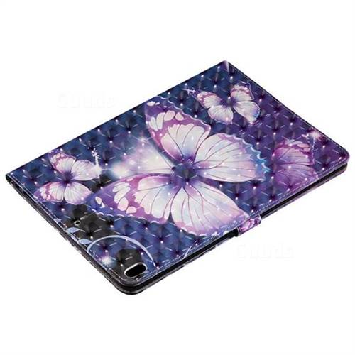 Pink Butterfly 3D Painted Tablet Leather Wallet Case for iPad Pro 10.5