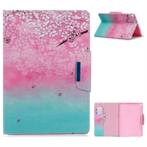 Gradient Flower Folio Flip Stand Leather Wallet Case for iPad Pro 10.5