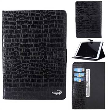Retro Crocodile Tablet Leather Wallet Flip Cover for iPad Pro 10.5 - Black