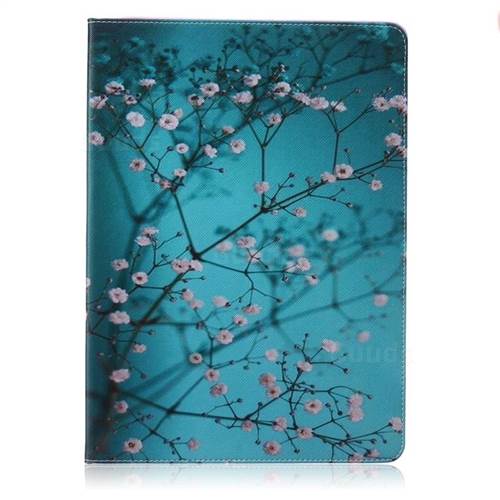 Blue Plum flower Folio Stand Leather Wallet Case for iPad Pro 12.9 inch
