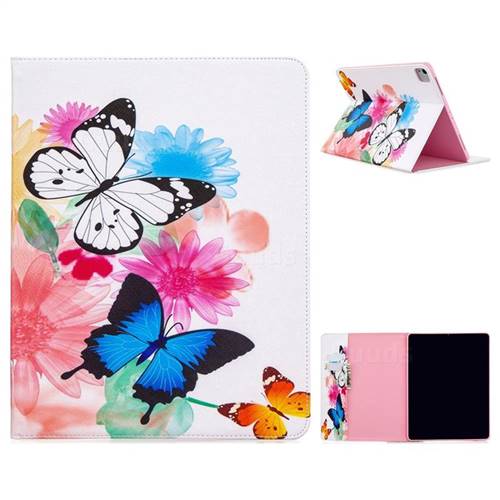 Vivid Flying Butterflies Folio Stand Leather Wallet Case for Apple iPad Pro 12.9 (2020)