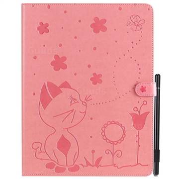 Embossing Bee And Cat Leather Flip Cover For Apple Ipad Pro 12 9 Pink Ipad Pro 12 9 Cases Guuds