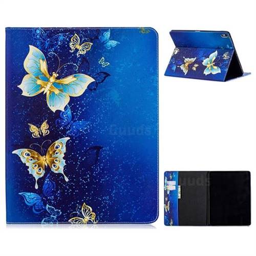 Golden Butterflies Folio Stand Leather Wallet Case for Apple iPad Pro 12.9 (2018)